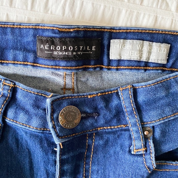 Aeropostale high waisted jegging dark wash jeans - Picture 4 of 6
